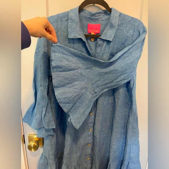Lilly Pulitzer Linley Collared Dress Button-Up - Picture 1 of 11